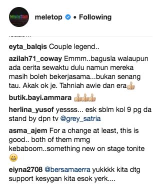 erra fazira dan awie jadi hos undangan, peminat tak sabar nak tonton meletop malam ni