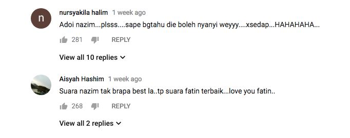 cover lagu dimatamu, peminat kritik suara nazim othman tak sedap