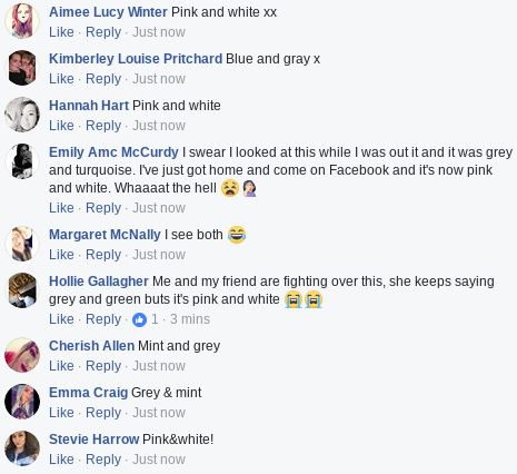 pengguna internet keliru warna kasut ini, warna kelabu-biru atau pink-putih?