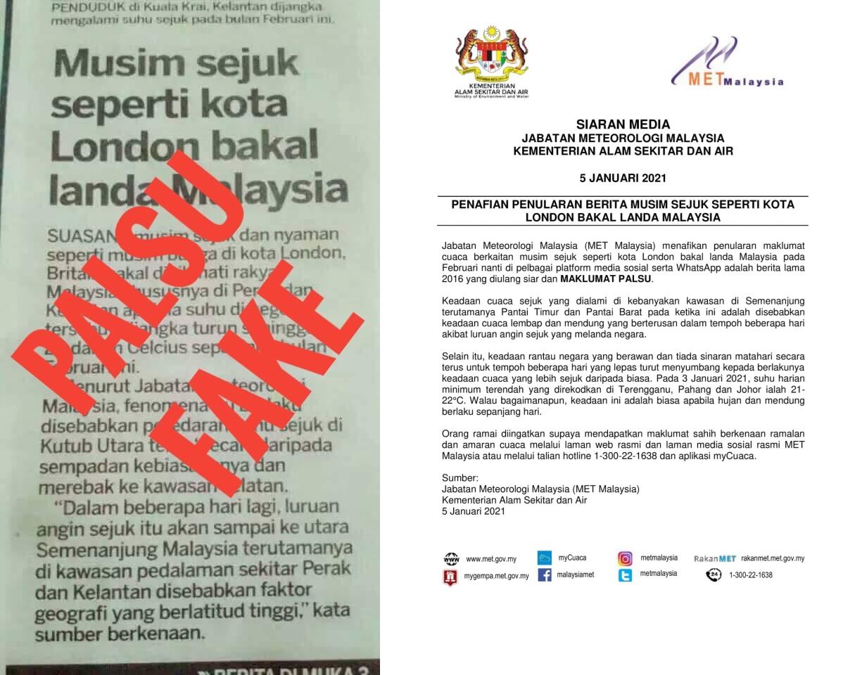 ‘‘malaysia sejuk macam london bulan februari ni?,’’ ini jawapan metmalaysia