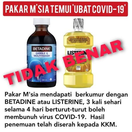 kkm jelaskan dakwaan tular kononnya berkumur boleh bunuh covid-19
