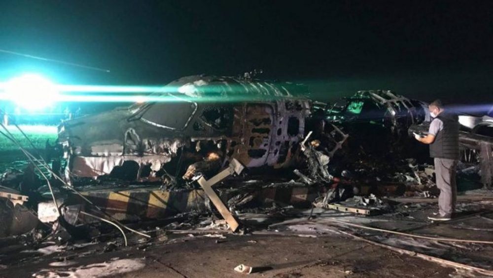 pesawat bawa pasukan perubatan terbakar lalu meletup di filipina malam tadi
