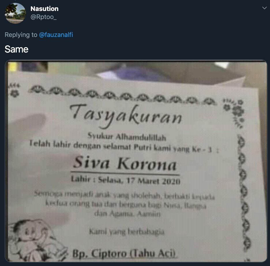 pasangan ini nekad letak nama anak mereka 
