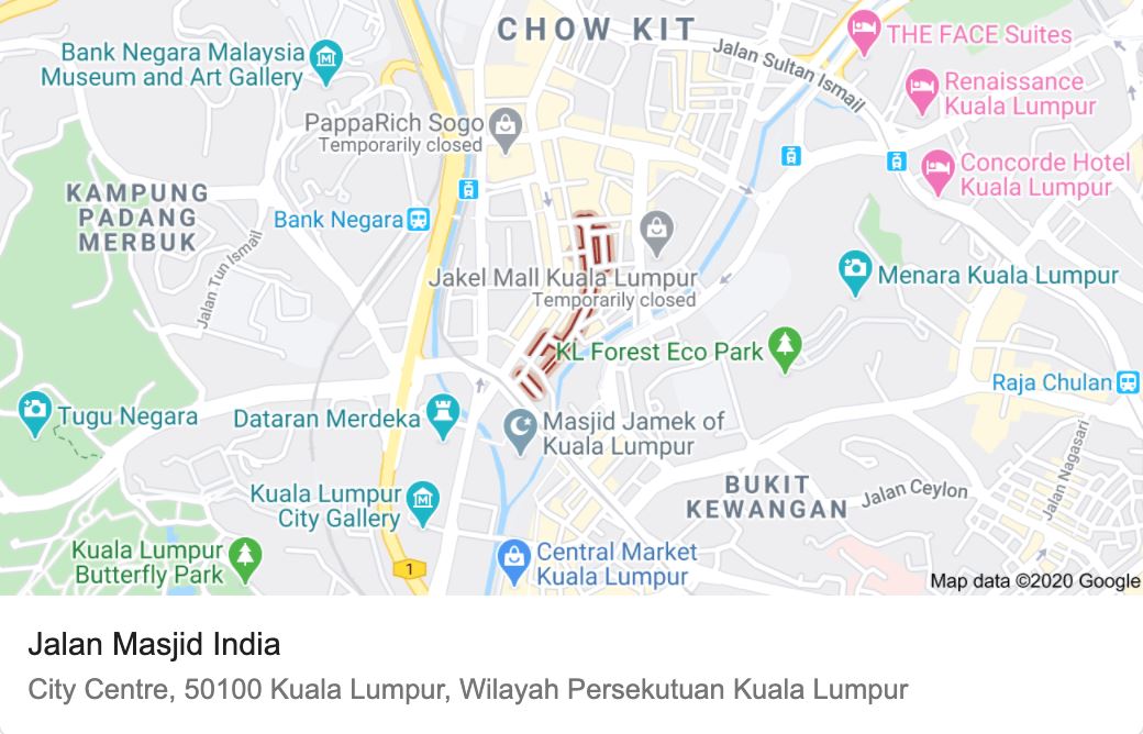 kawasan masjid india dan sekitarnya laksana pkpd mulai hari ini