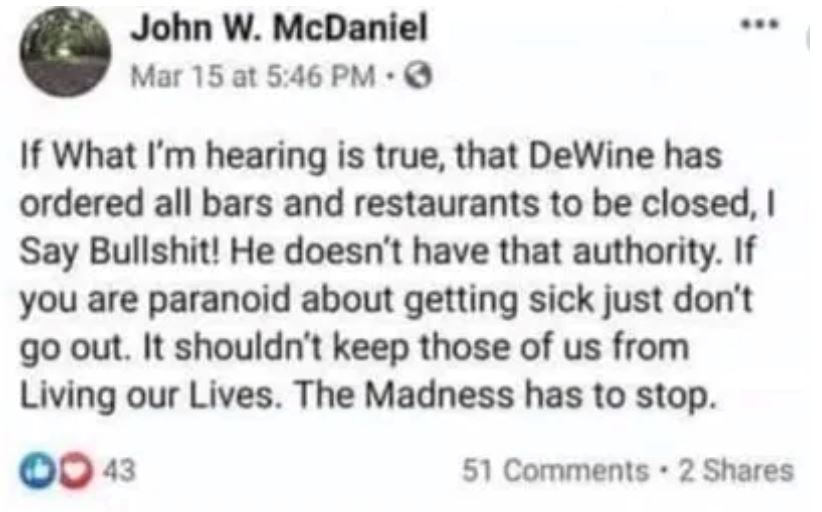 lelaki bantah perintah berkurung as kini meninggal dunia akibat covid-19