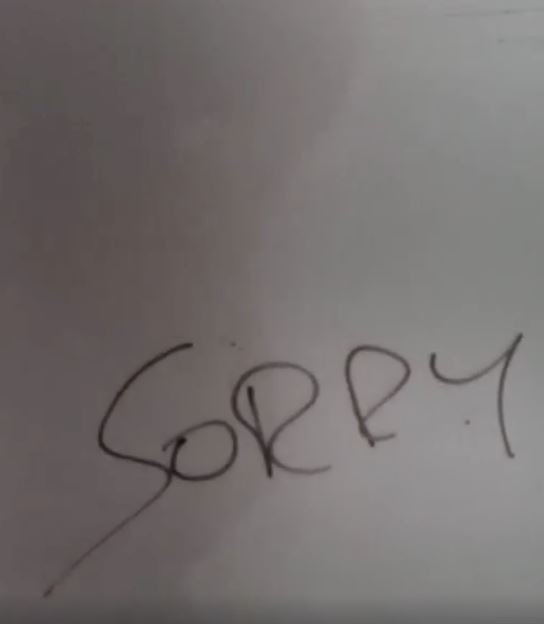 sudahlah langgar, mohon maaf guna marker pen atas badan kereta pula