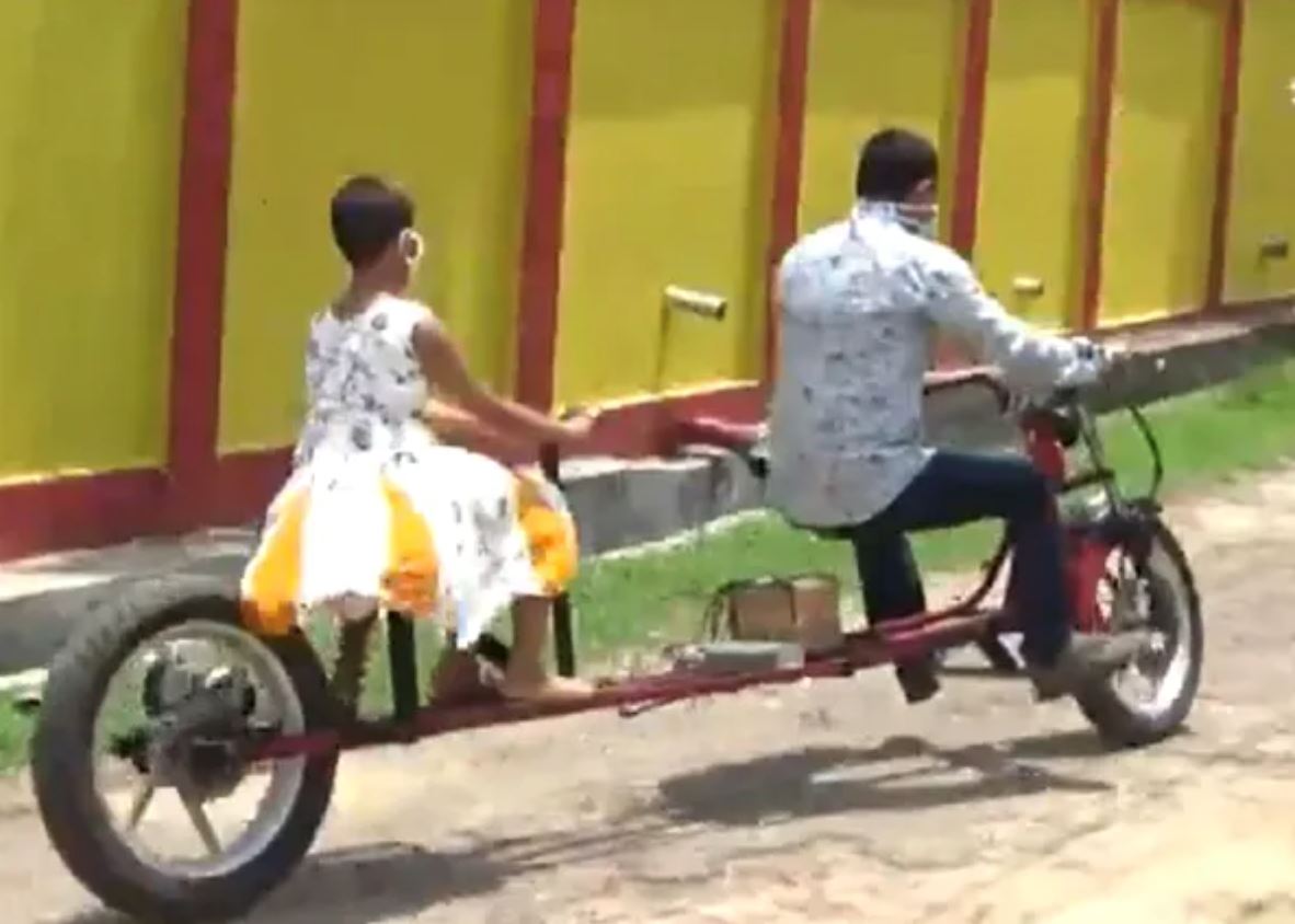 bijak! mekanik cipta motosikal patuh penjarakan sosial