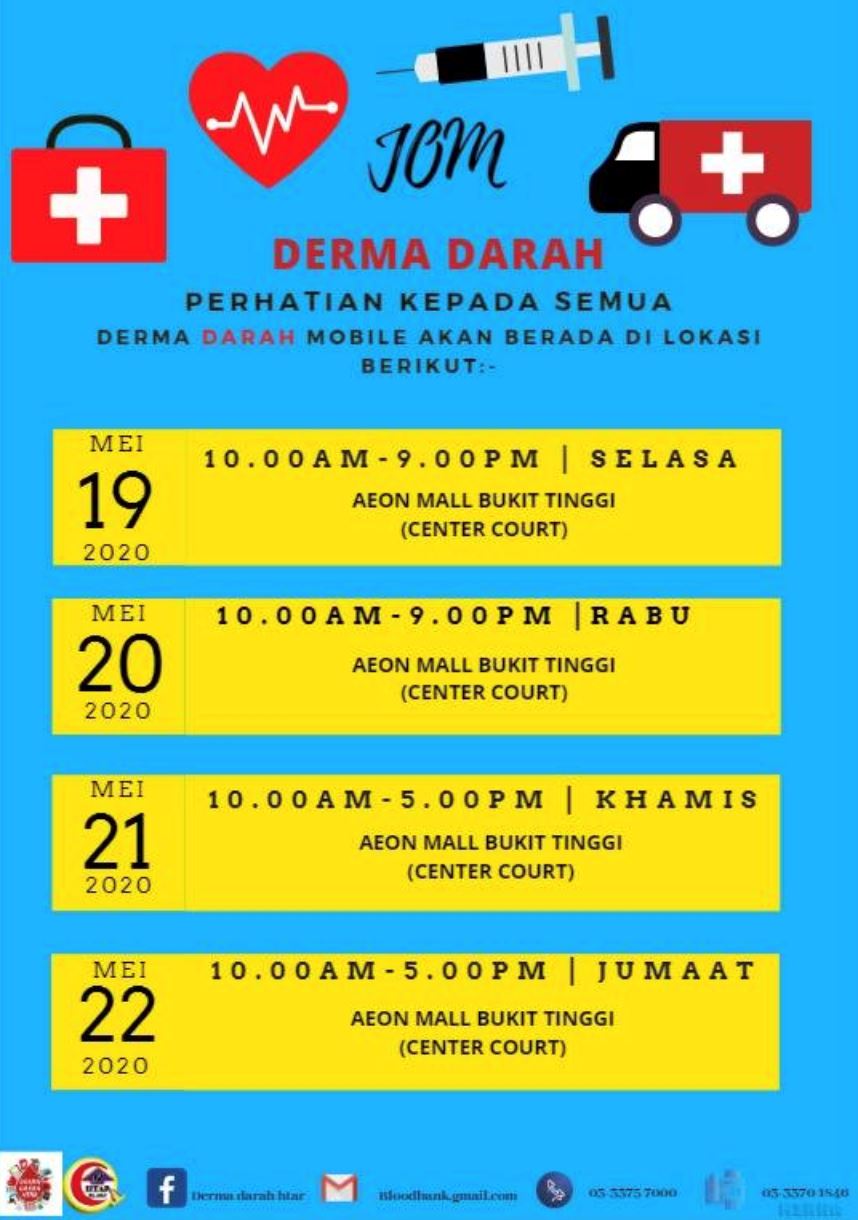 stok makin kurang, hospital tengku ampuan rahimah rayu penderma darah jenis a