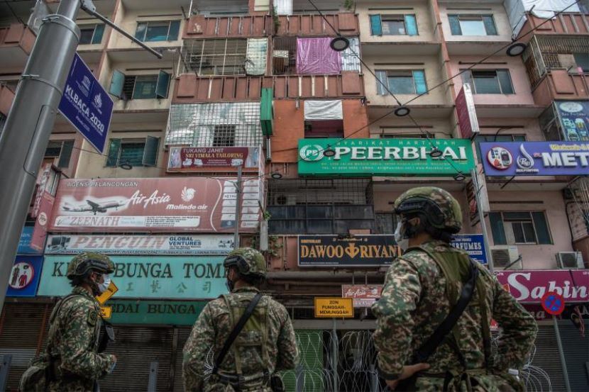 dua bangunan di jalan masjid india dikenakan perintah kawalan pergerakan diperketatkan