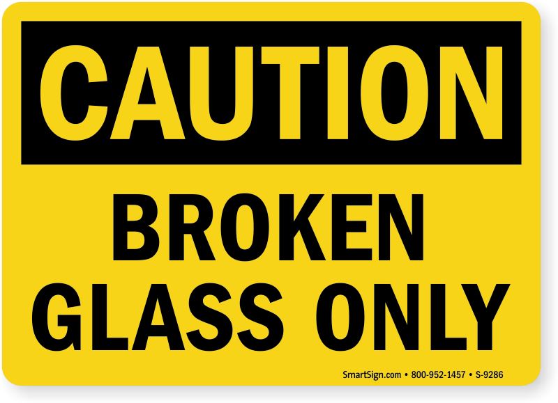 pekerja pembersihan luka terkena kaca, ‘‘tolong jangan buang objek tajam dalam plastik..’’