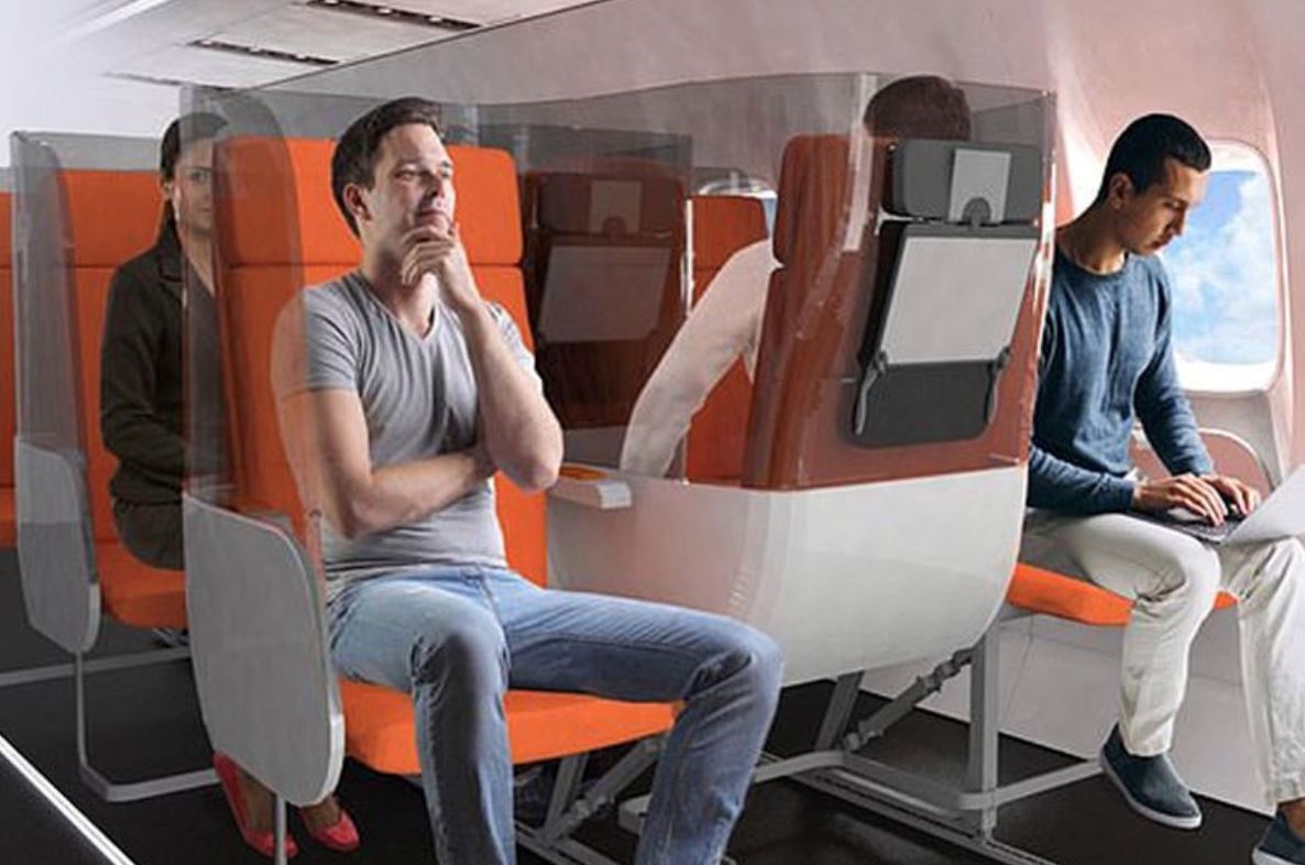 dua cadangan rekaan tempat duduk dalam pesawat pasca covid-19