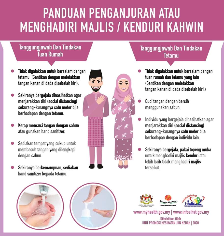 kenduri kahwin dikala musim koronavirus, ini yang tuan rumah dan tetamu kena buat