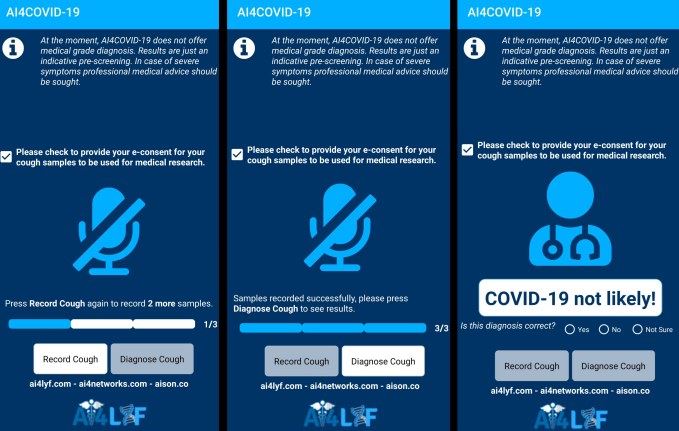 pengkaji kesan pesakit covid-19 dari hanya bunyi batuk pada telefon