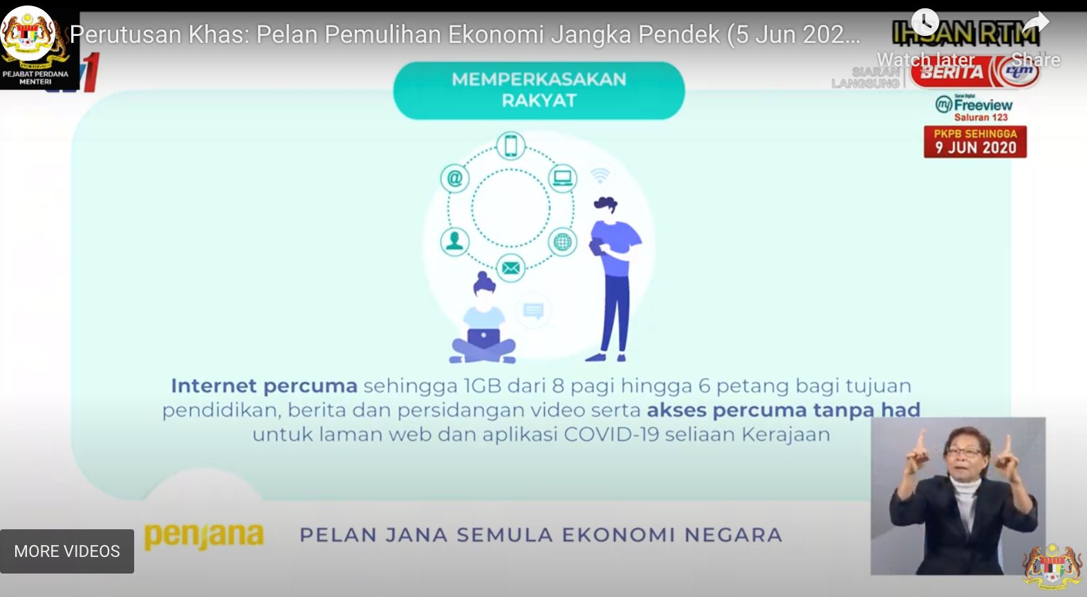 malaysia ditahap recovery, kerajaan perkenalkan penjana bantu ekonomi rakyat