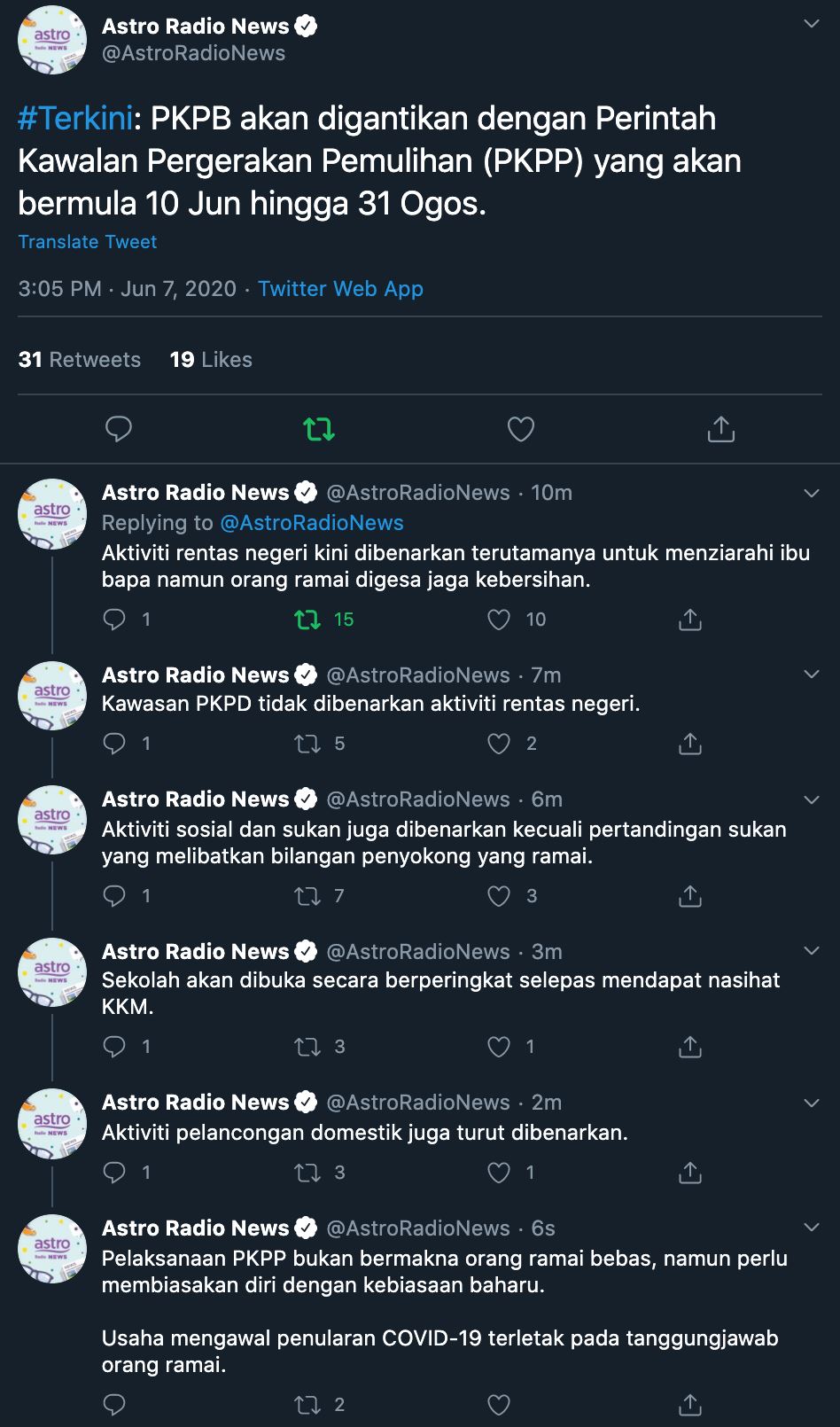 pkpb diganti dengan pkpp, rentas negeri dibenarkan mulai 10 jun