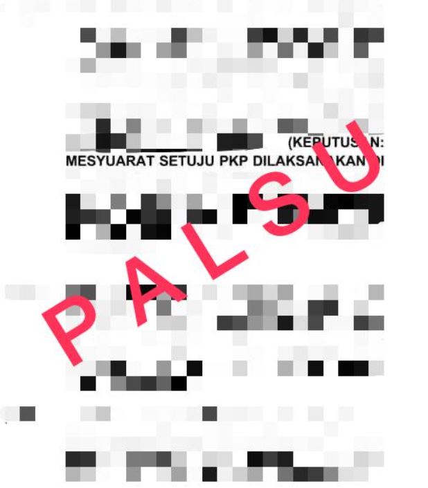 laksana semula pkp adalah berita palsu yang kini tular