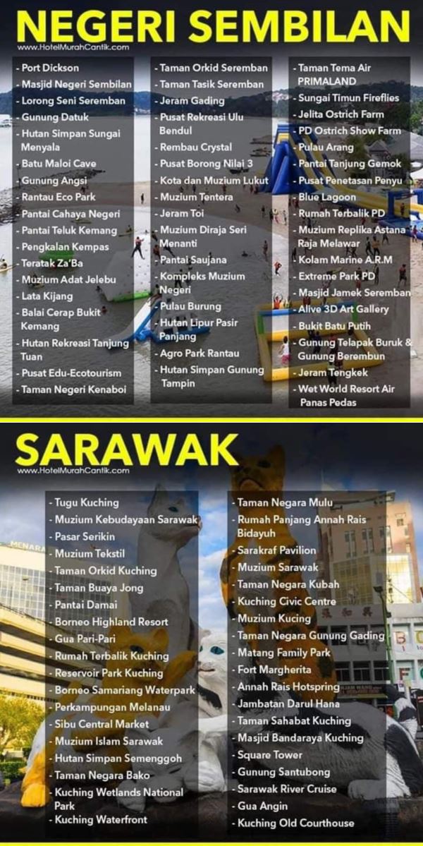 senarai tempat wajib singgah kalau pergi travel dalam malaysia
