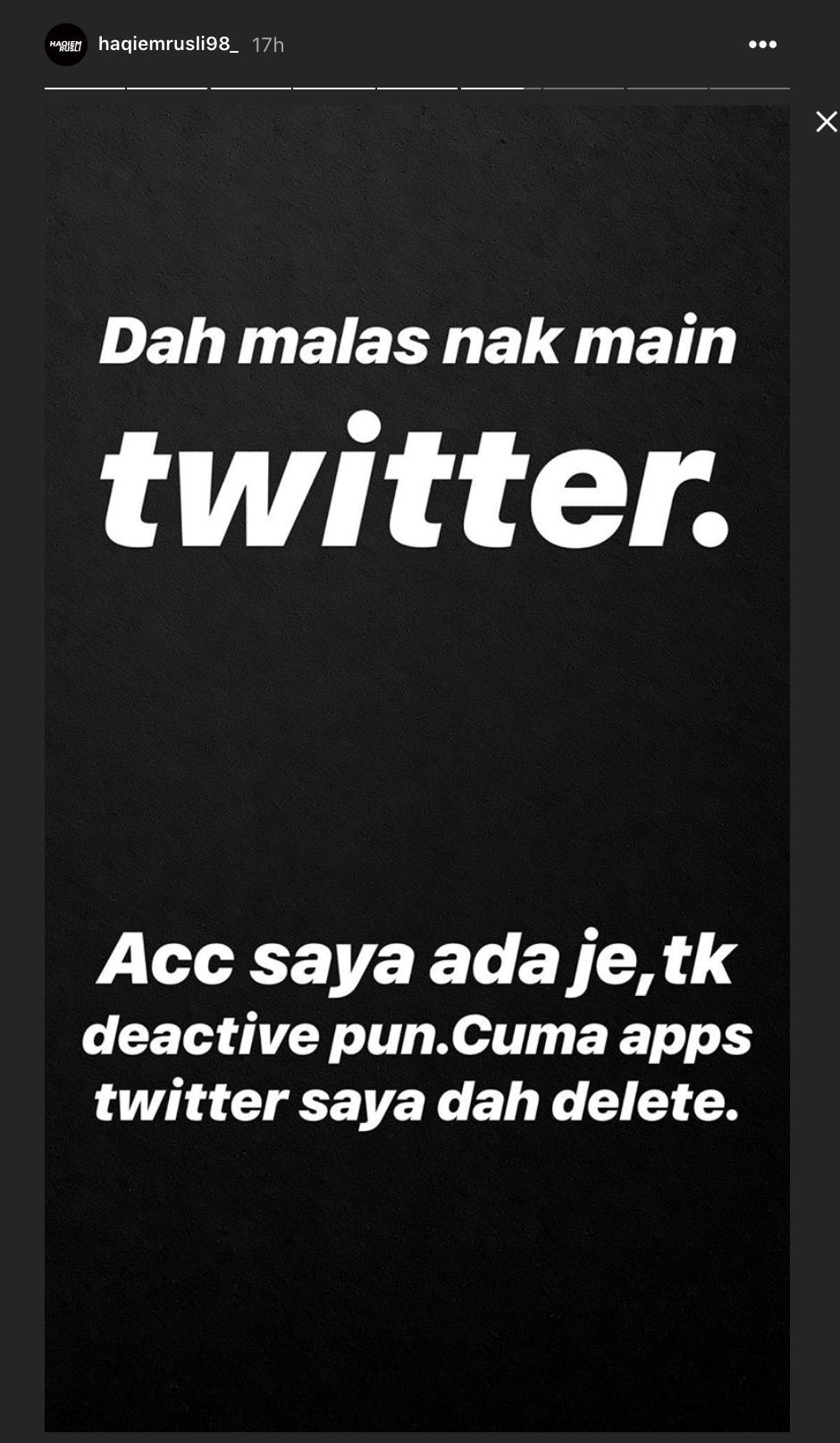 kena kecam sebab pakai spek hitam, haqiem rusli delete twitter?