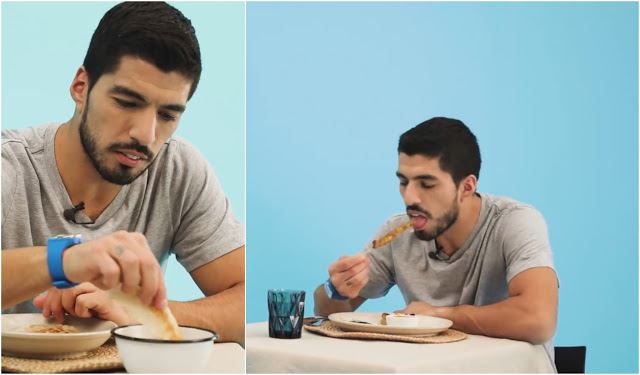 lihat reaksi luis suarez bila makan makanan malaysia