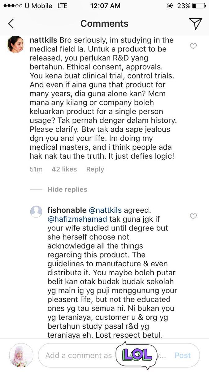 cara reply pun tahu kurang bijak - netizen kecam hafiz dan syafiqah aina