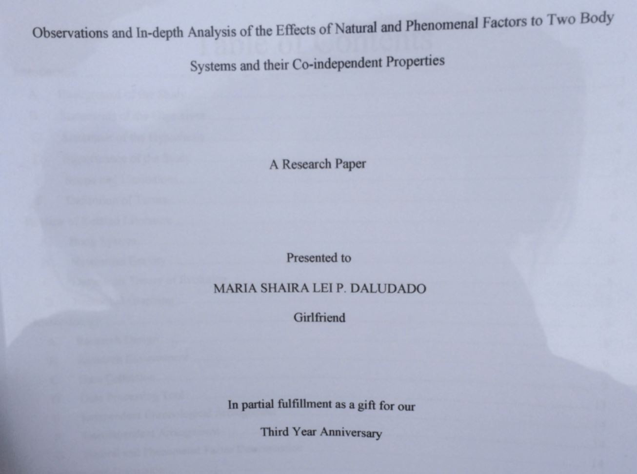 lelaki hadiah teman wanita tesis lengkap tentang hubungan mereka selama 3 tahun