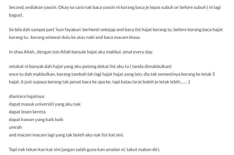 individu ni kongsi tips agar hajat dimakbulkan. boleh cuba !