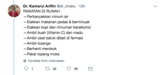 musim batuk. apa jenis batuk dan ubat apa yang sesuai ? doktor ni ada jawapannya
