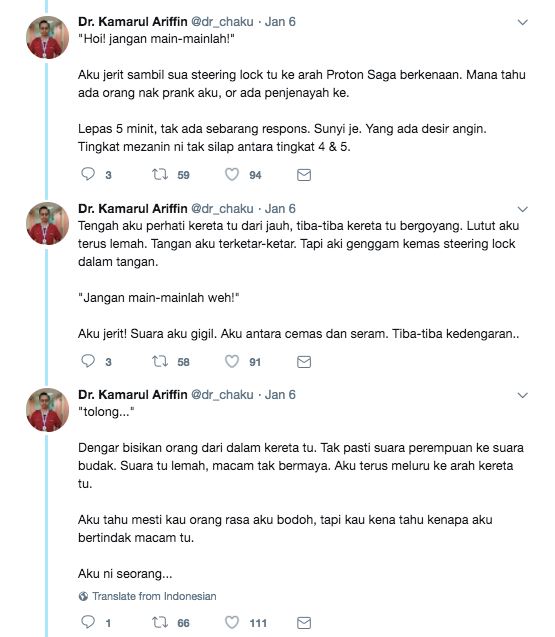 doktor ni cerita pengalaman seram di parkir ada suara minta tolong, tapi..