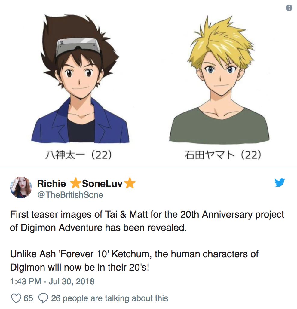 filem baru animasi digimon akan bawa kembali semua watak original