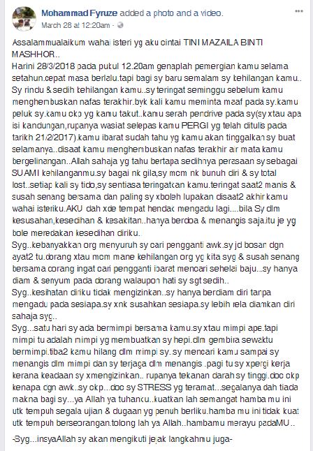 ” diorang tak tahu macam mana kehilangan orang yang kita sayang”