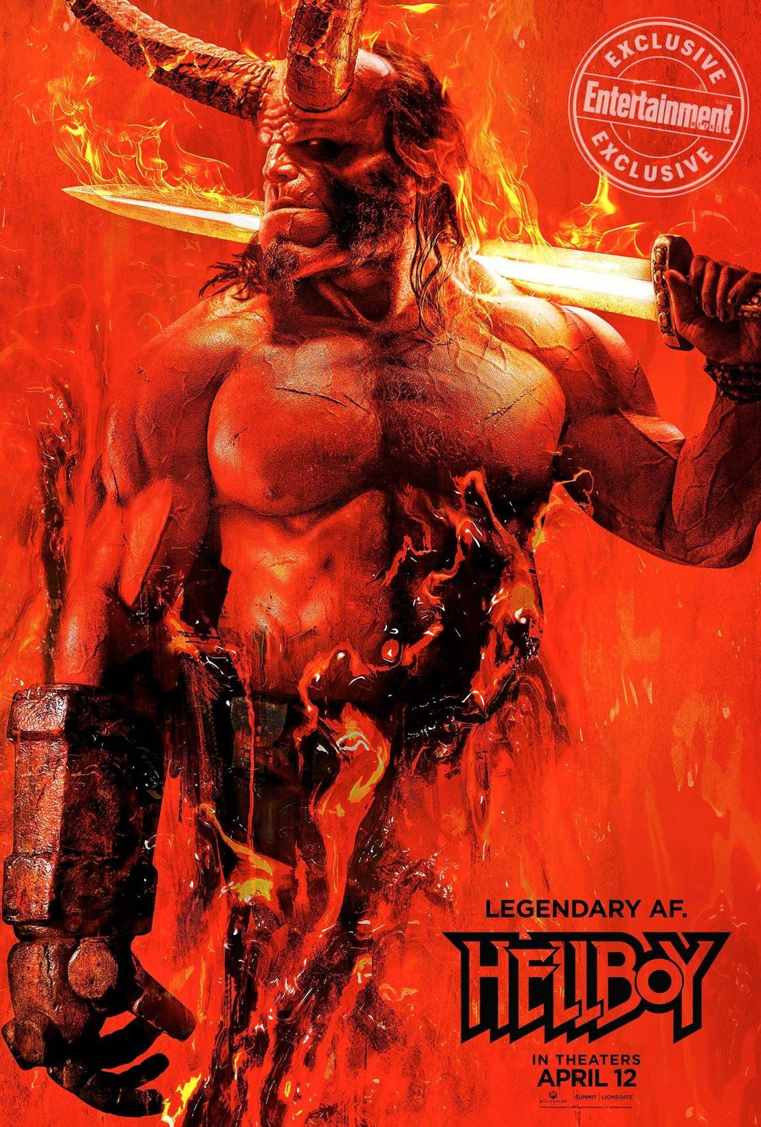poster rasmi filem ketiga hellboy, temui penonton april 2019