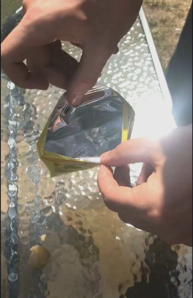 lebih angin dari isi, lelaki ini jumpa sekeping keropok je dalam paket