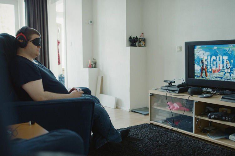 power betul lelaki ini main game street fighter hanya guna bunyi