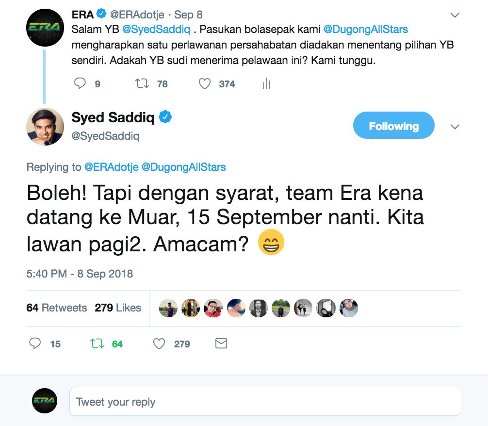 team pilihan yb syed saddiq berjaya jinakkan barisan selebriti