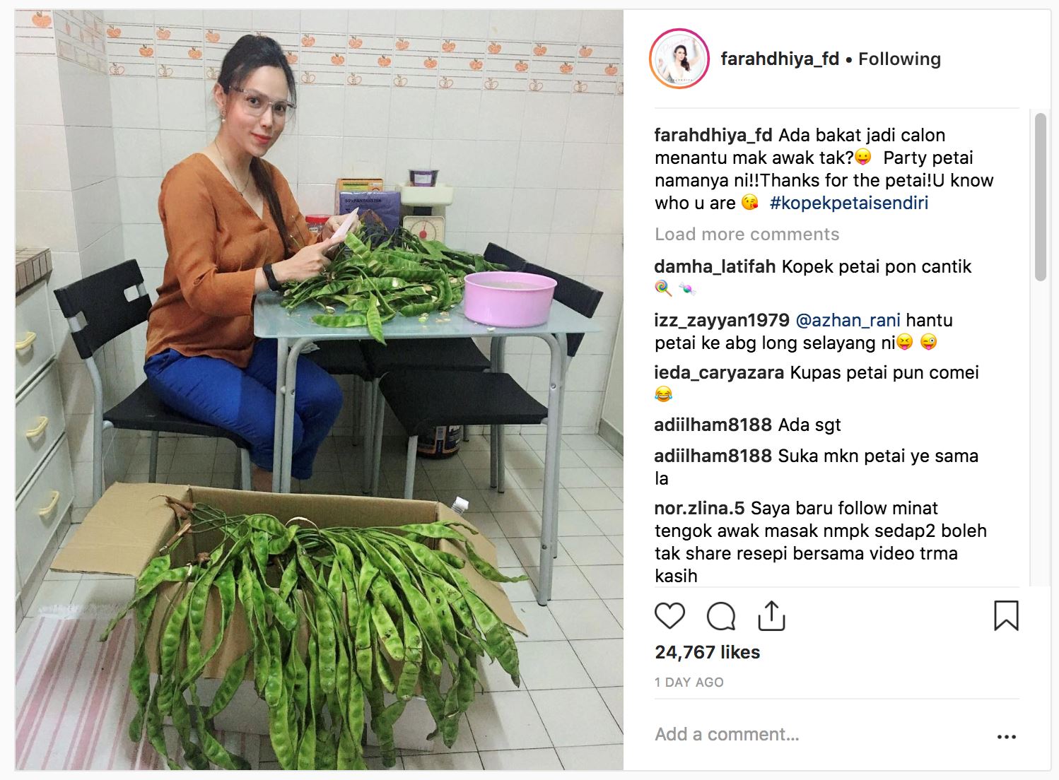 sebab party petai, ramai nak farahdhiya jadi calon isteri