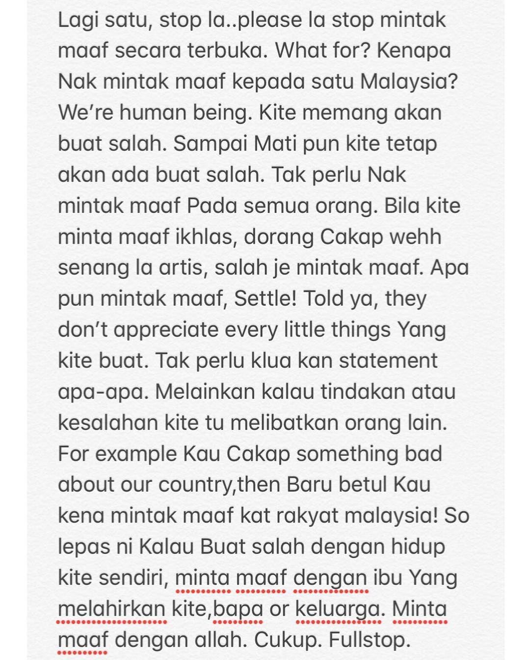 “mereka kisah cerita sampah tentang kita…”,  nabila huda luah rasa bengang 