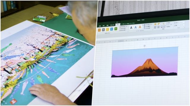 macam tak percaya tapi memang lukisan cantik ni hanya guna excel