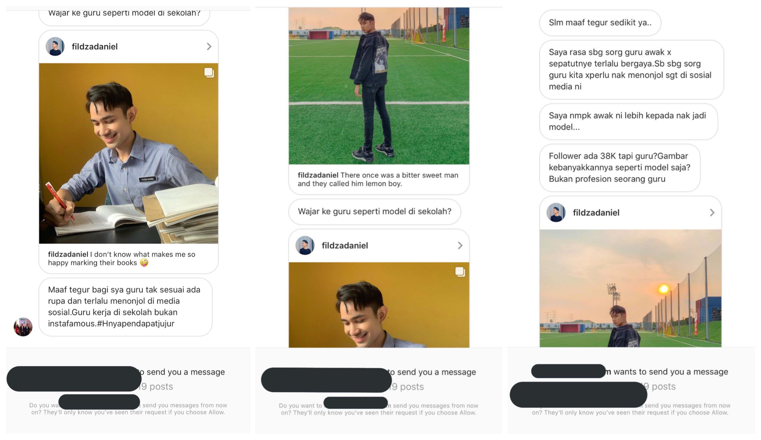 gara-gara ditegur macam model, guru praktikal mahu pakai topeng pergi sekolah