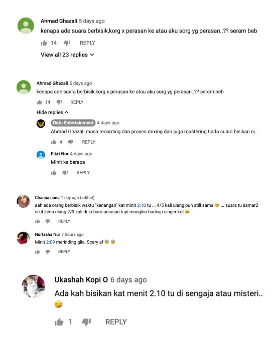 seram bila ada suara berbisik dalam muzik video penyanyi baru ini