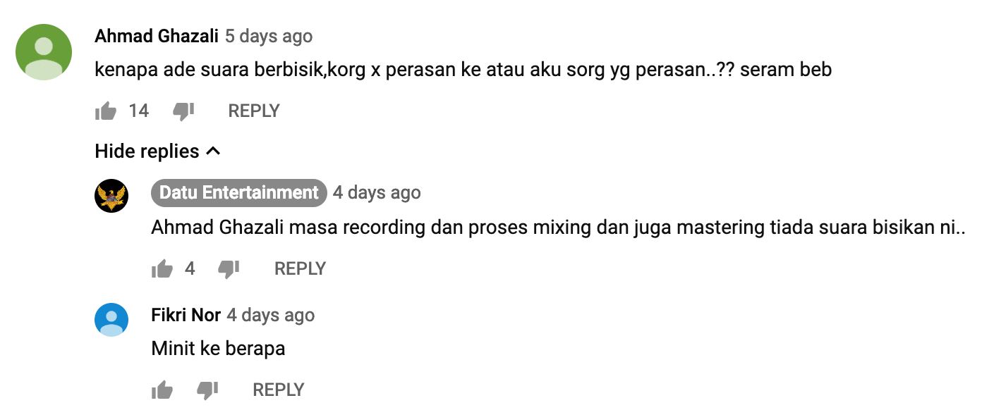 seram bila ada suara berbisik dalam muzik video penyanyi baru ini