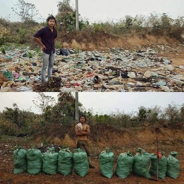 trash challenge, trend baru di laman sosial dapat respon positif