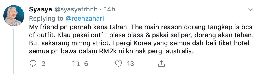 “i don’t see you as tourist,” gadis dihalang ke australia, rupanya ramai  pernah sangkut di imigresen