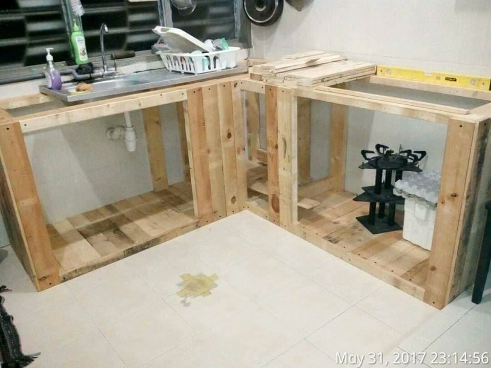 diy kabinet dapur kurang daripada 1k