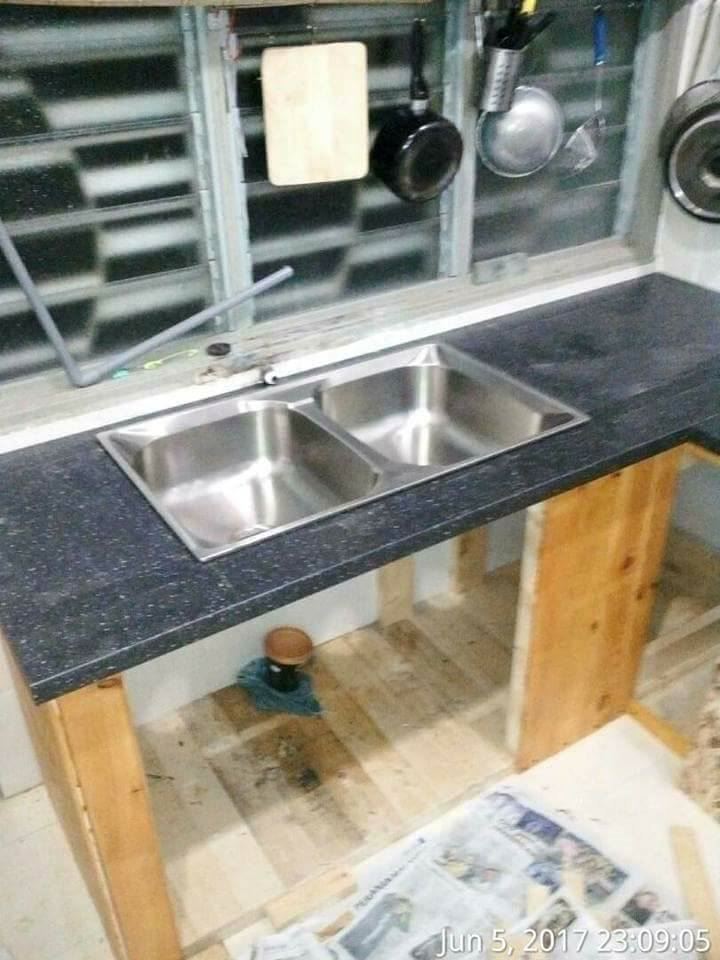 diy kabinet dapur kurang daripada 1k