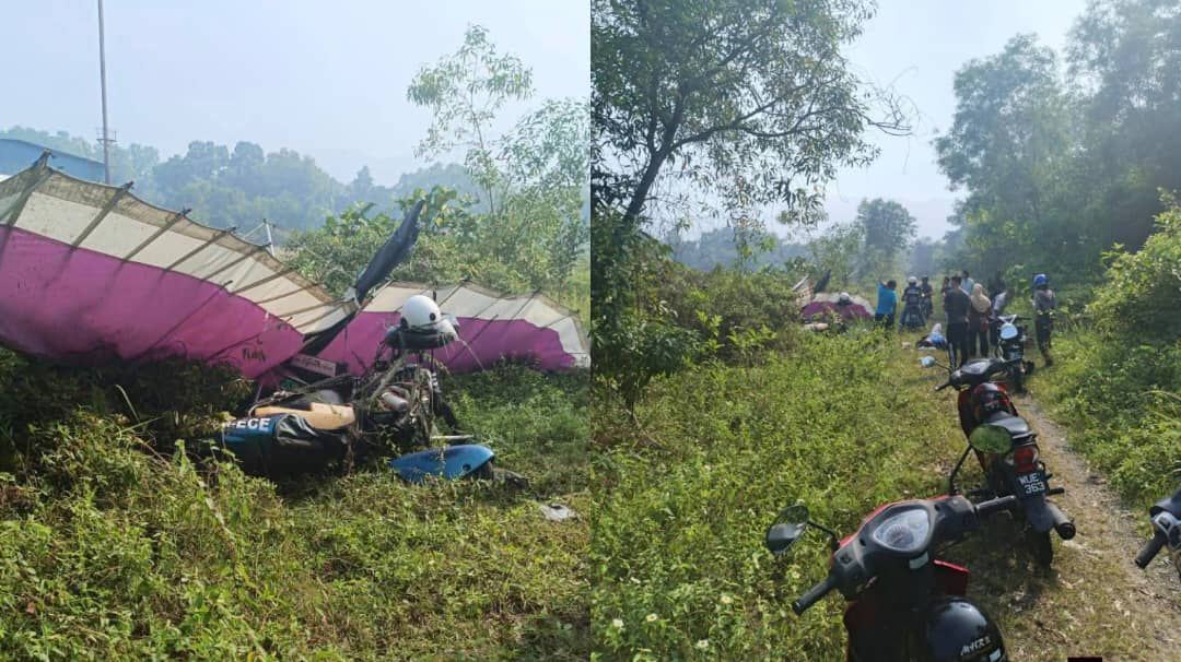 Pesawat Microlight Terhempas di Taiping, Jurulatih Dan Pelatih Cedera