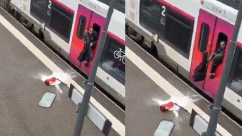 [VIDEO] Tersalah Naik Kereta Api? Lelaki Ini Ambil Jalan Ekstrem!