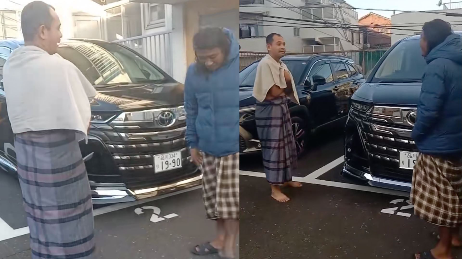 Gelagat Orang Kelantan Berkain Pelikat & Berkaki Ayam di Shinjuku Undang Geli Hati, Netizen Sakat “Jepun ke Kota Bharu Ni?”