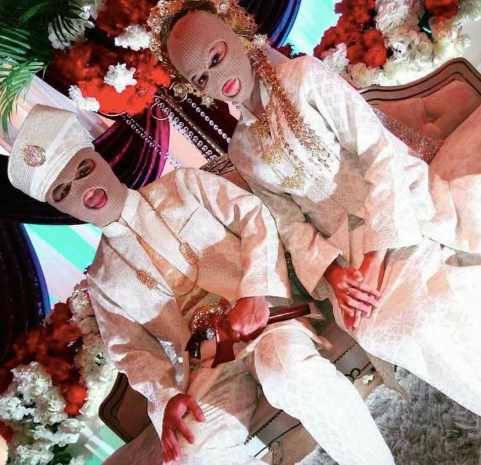 viral ! fesyen pelik pengantin tutup muka ini sangat pelik dan menghairankan. apa motif ni?