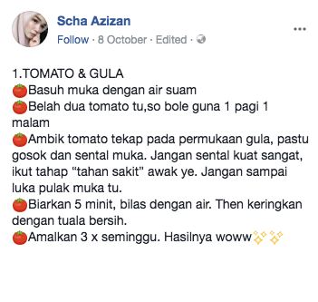 2 tips kulit cantik dengan tomato