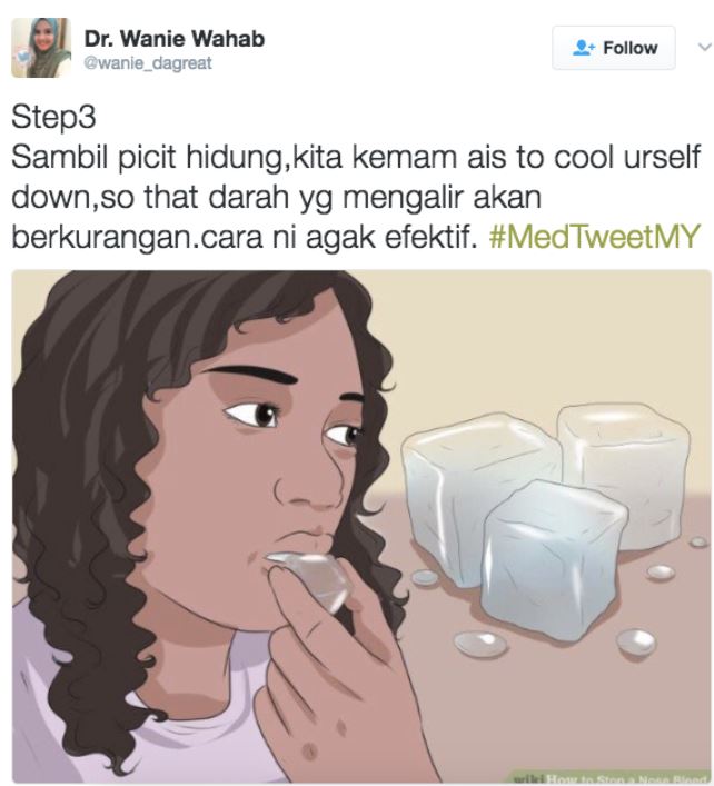 jangan mendongak bila hidung berdarah ! cara betul adalah dengan melakukan 7 step ini